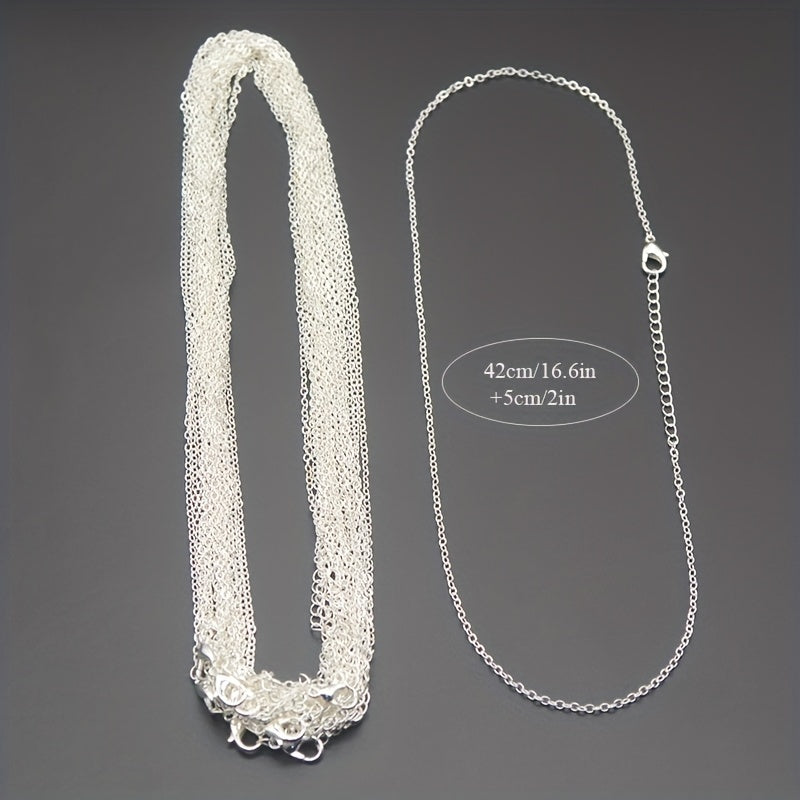 Set of 20 Shiny Cross Necklaces for Pendant Chains and Handmade Accessories