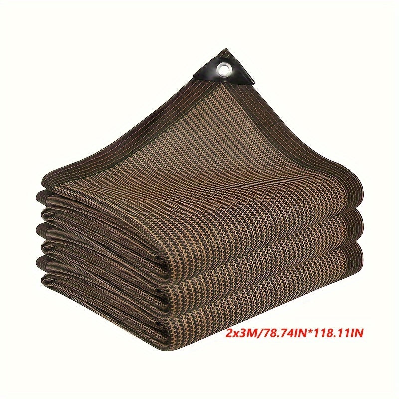 Outdoor Sunshade Net Brown for Travel Picnic Poolside Protection 91-100% Shade