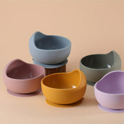 Placa de cena de silicona en forma de caracol para niños, libre de BPA, reutilizable, con base de ventosa, varios colores