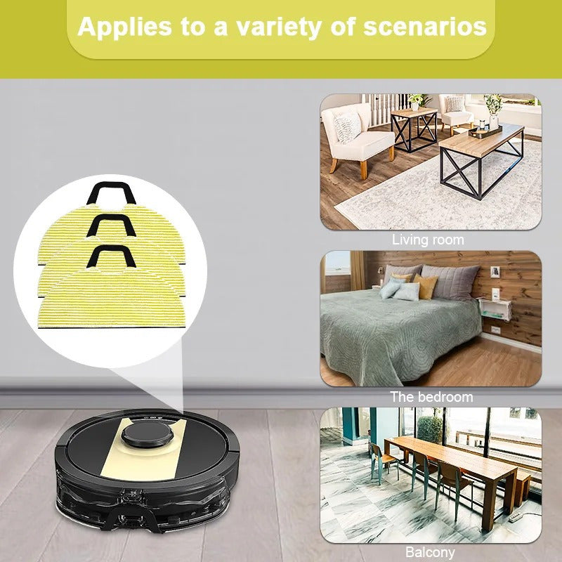 Microfiber Vacuum Mop Pads 2-Pack for Floor Cleaning Pet Hair Removal