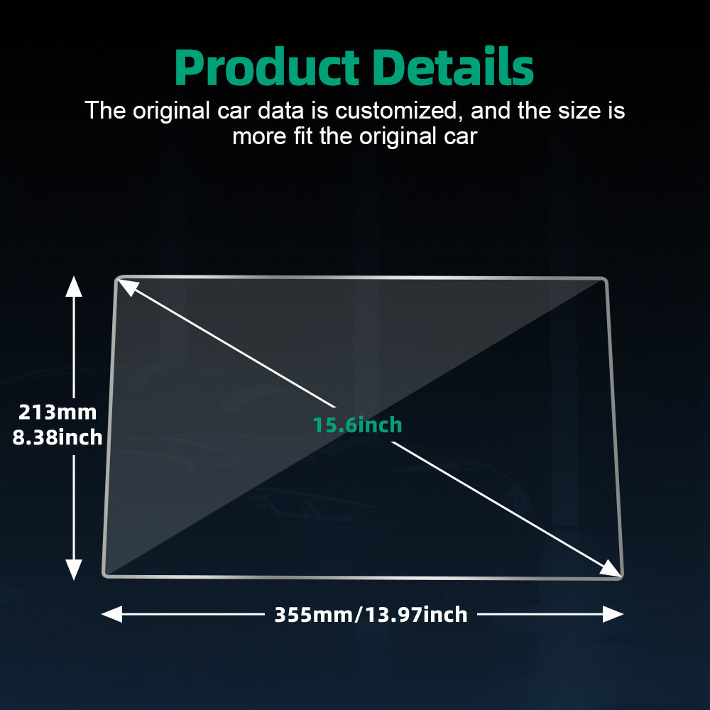 Avtomobil aksessuarlar uchun shisha ekran himoyachisi, navigatsiya paneli uchun 7H qattiqlik