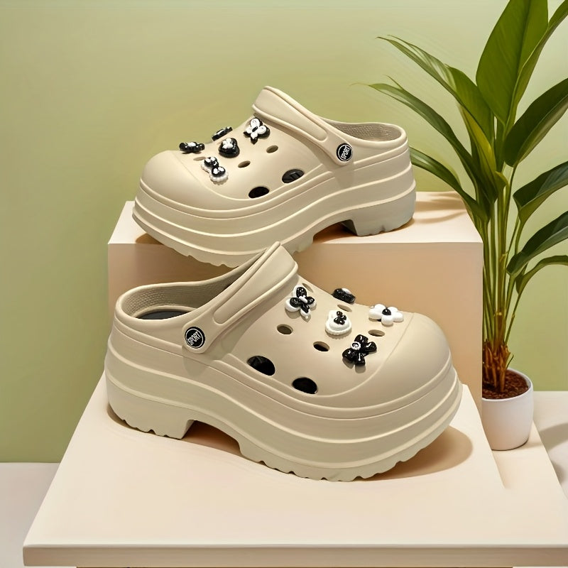 Women's EVA Casual Hole Shoes Flower Style for Daily, Beach, and Holiday