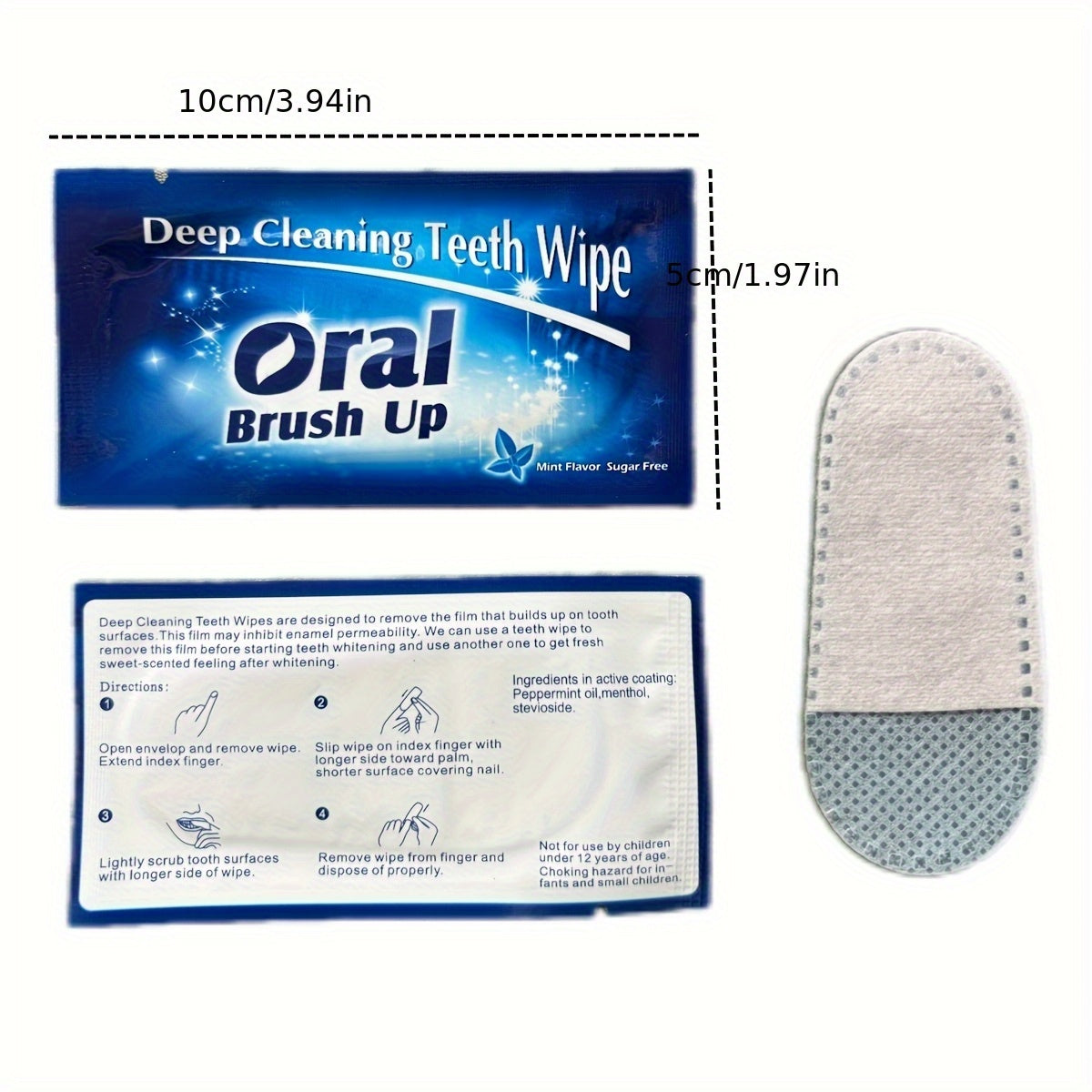 Disposable Finger Tooth Wipes 10 Pack Portable Oral Cleaning Travel Essentials