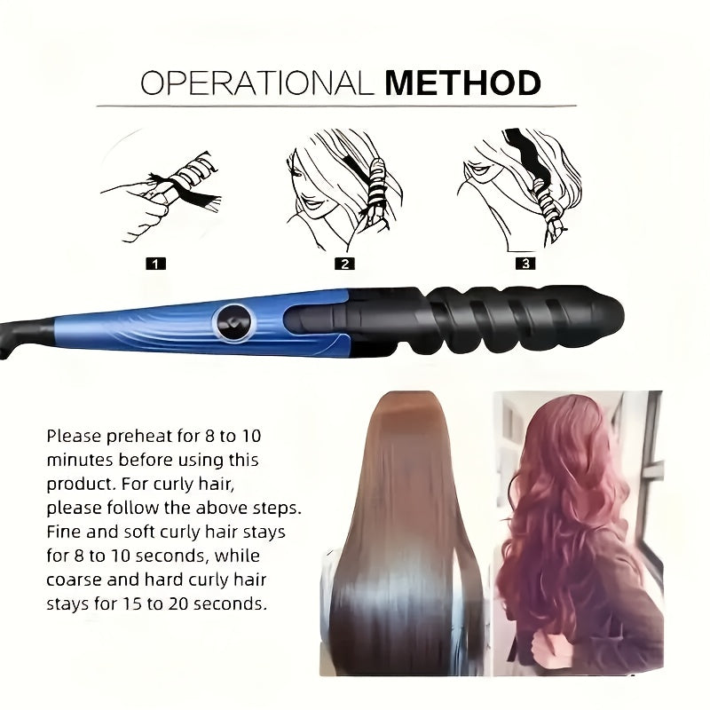 5-in-1 Curling Wand with 3 Barrel Sizes Professional Hair Styling 220-240V