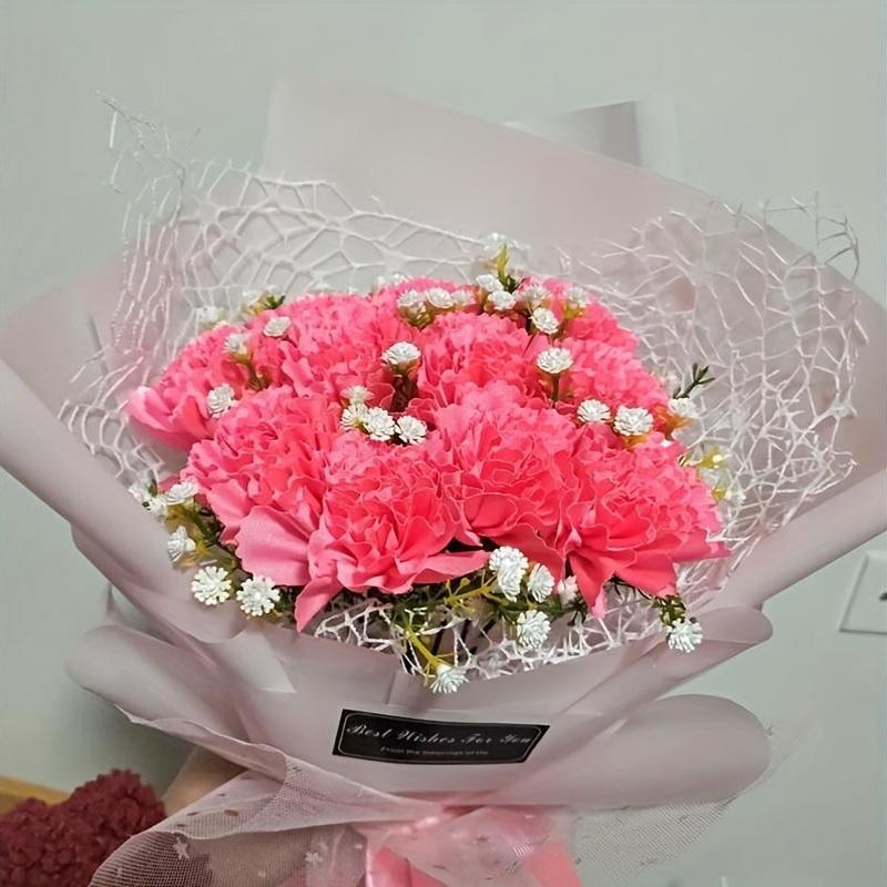 Flores artificiales 50 flores de gypsophila de plástico para decoración, simulando rosas hechas a mano