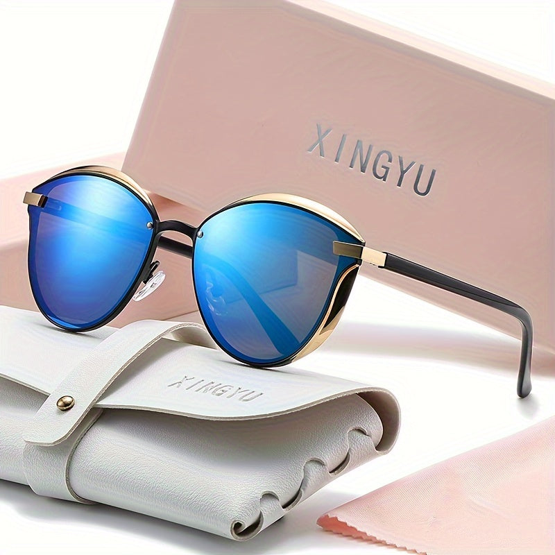 Women's Frameless Sunglasses Set with Gift Box for Outdoor Activities and Driving
