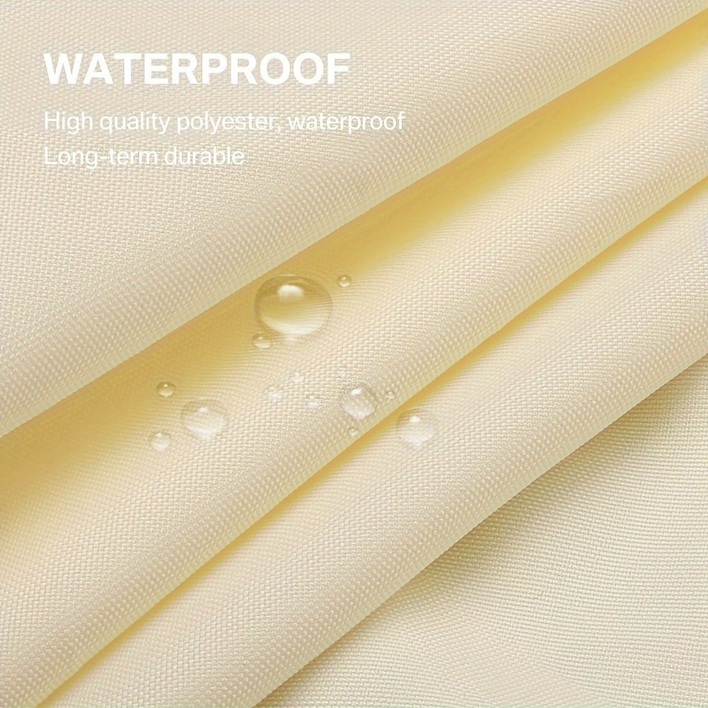 Бежевый водонепроницаемый тент-навес для бассейна, патио, сада, треугольный, полиэстер, блокировка УФ