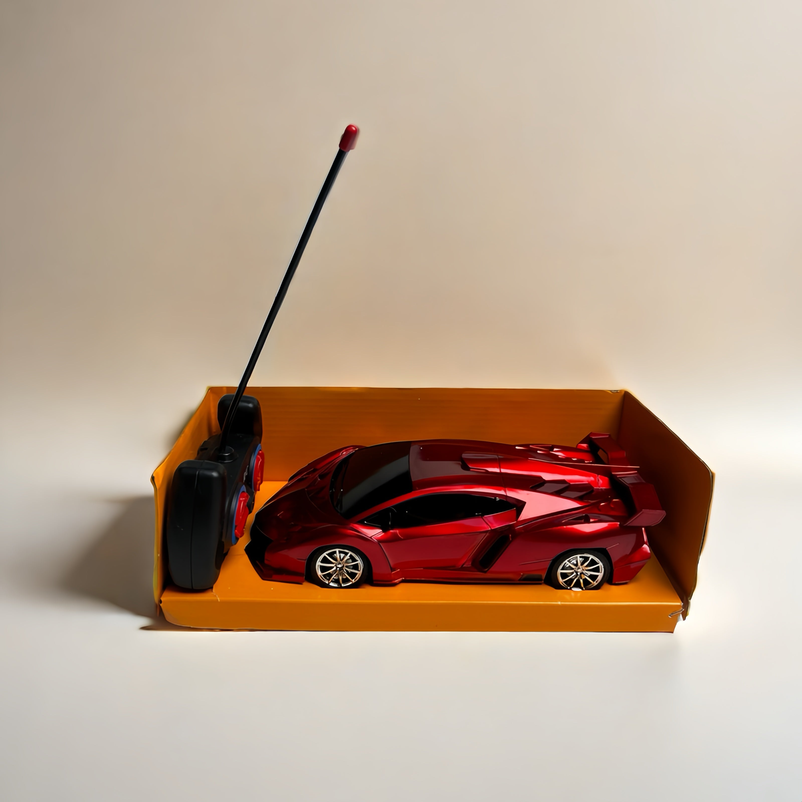 High-Speed RC Drift Car with LED Lights in Red Blue or Black for Kids 3+