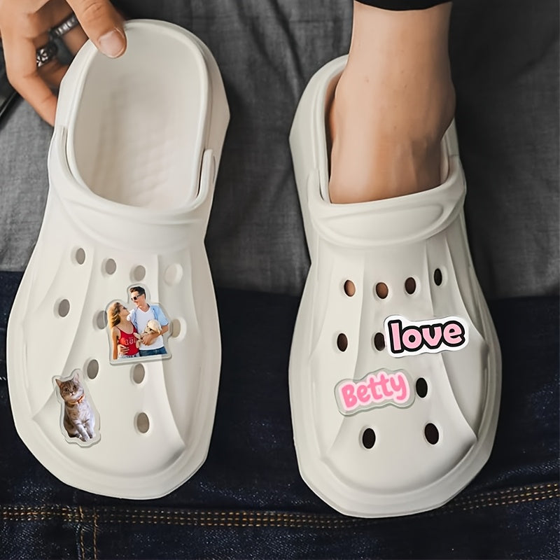 Personalized Acrylic Shoe Charms Custom Photo Shoe Accessories for Kids Adults
