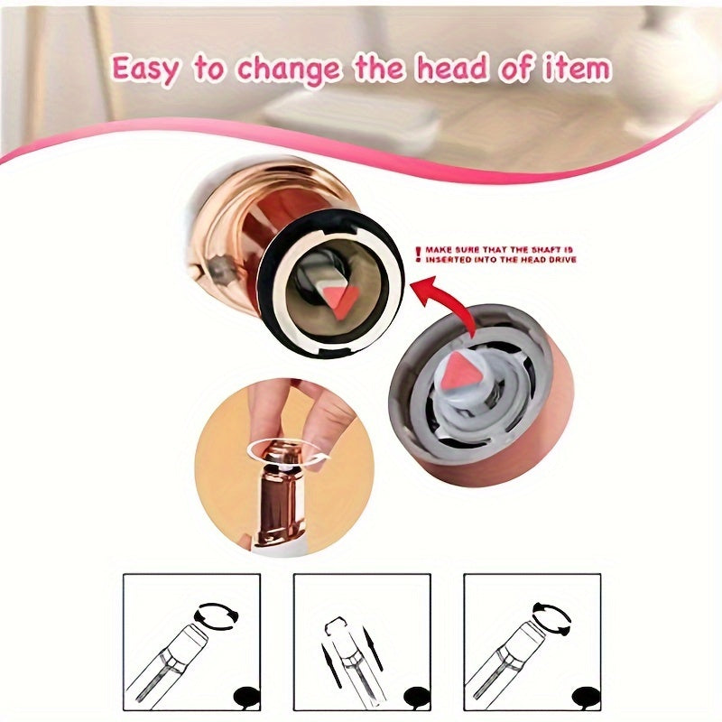 Juego de cabezales de repuesto para removedor de vello facial para mujeres, metal, pack de 2/4/6