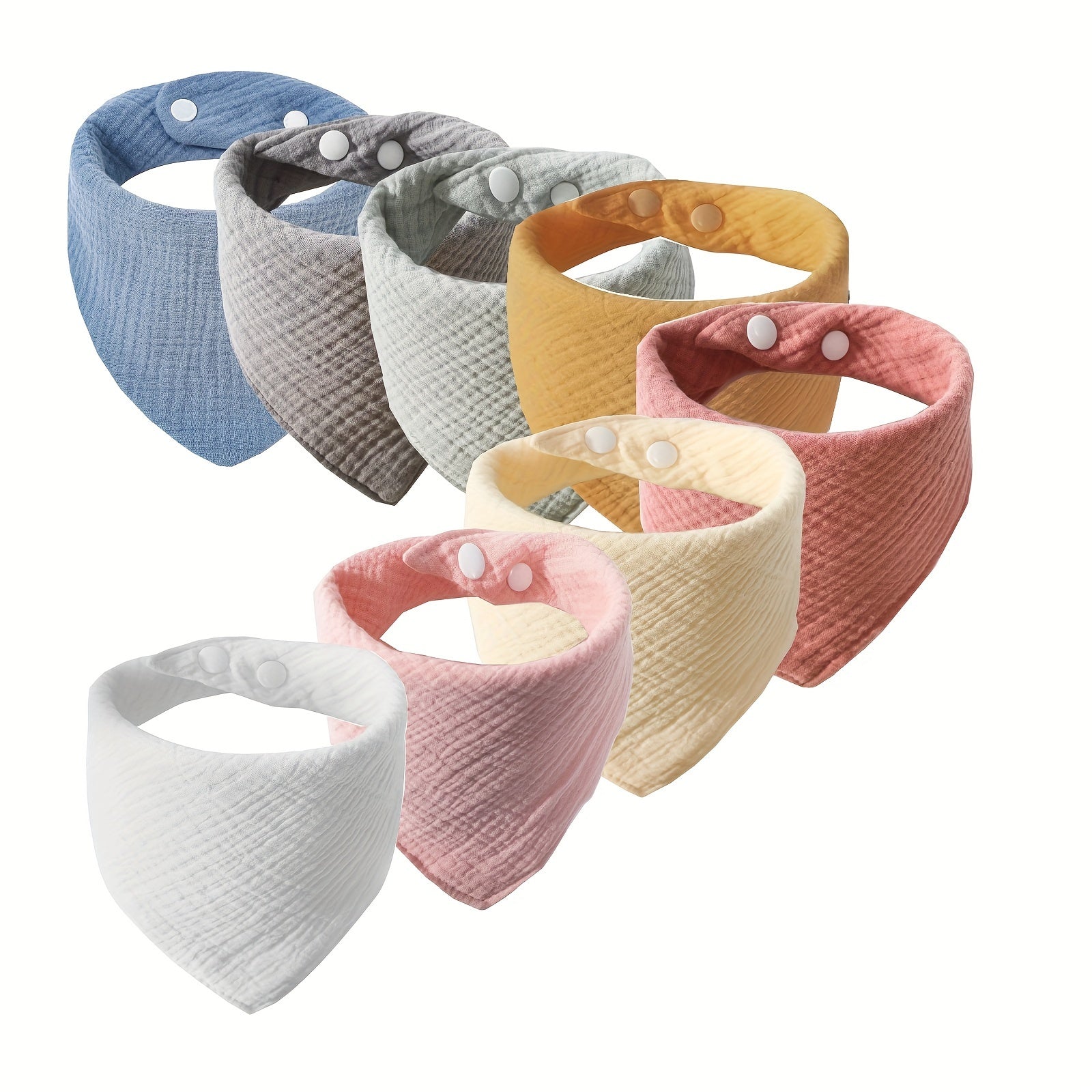3 Pack Baby Bibs for Teething and Drooling, 4-Layer Soft Absorbent Bandana Bibs