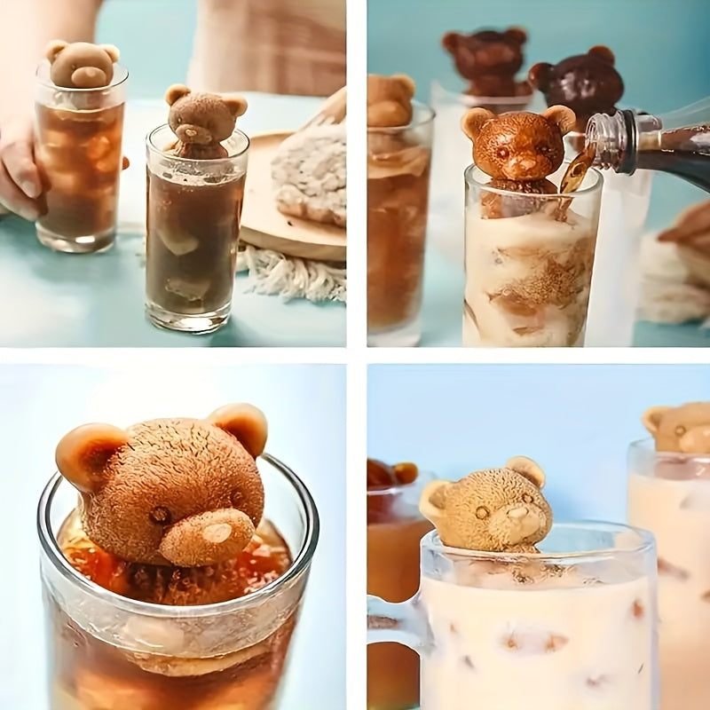 Silicone Bear Ice Cube Mold Kitchen Gadget Ice Ball Cubes for Drinks