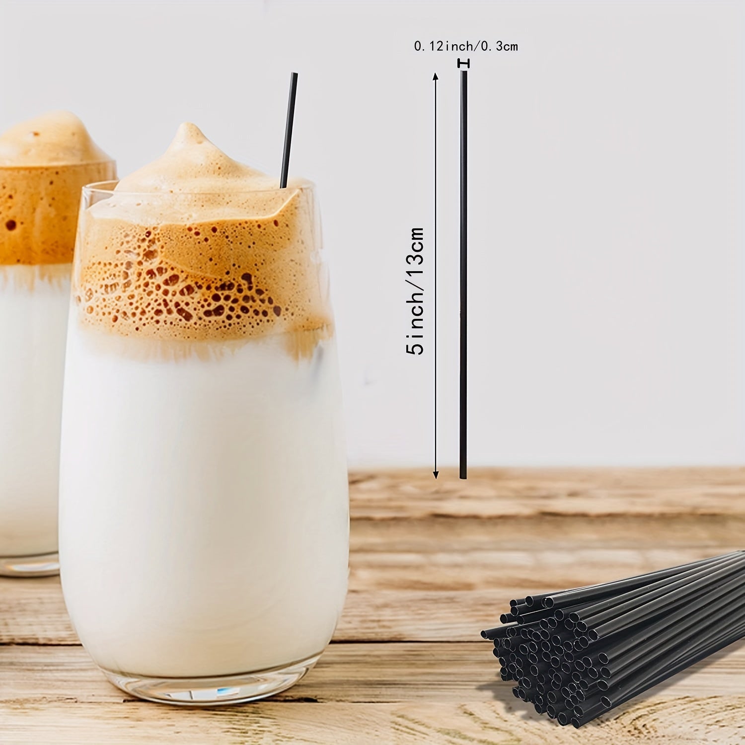 Черные одноразовые пластиковые палочки для размешивания/размешиватели для кофе и коктейлей/соломинки - 500 шт., 12,7 см