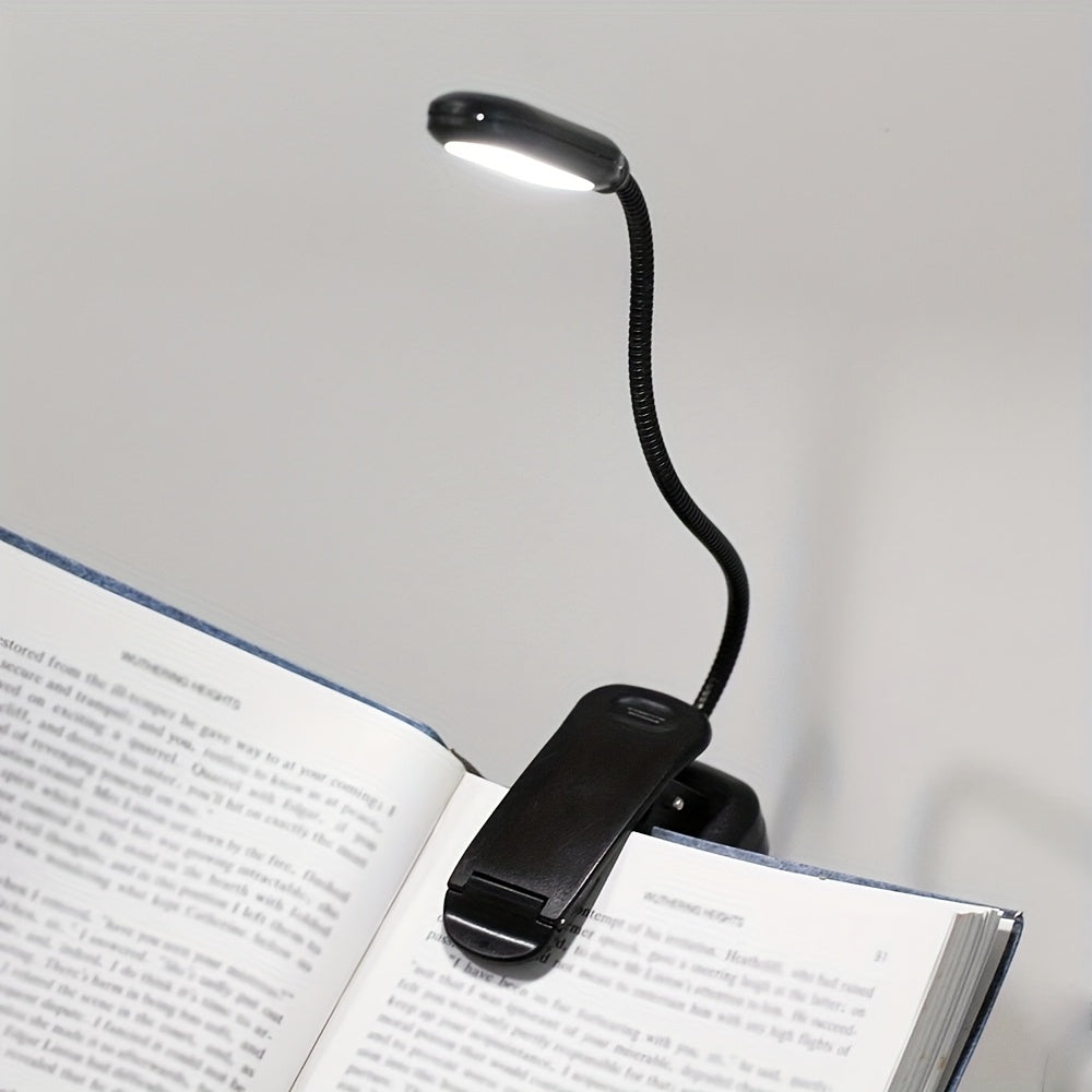 Portable Clip-On Book Light with Night Light and Table Lamp Function