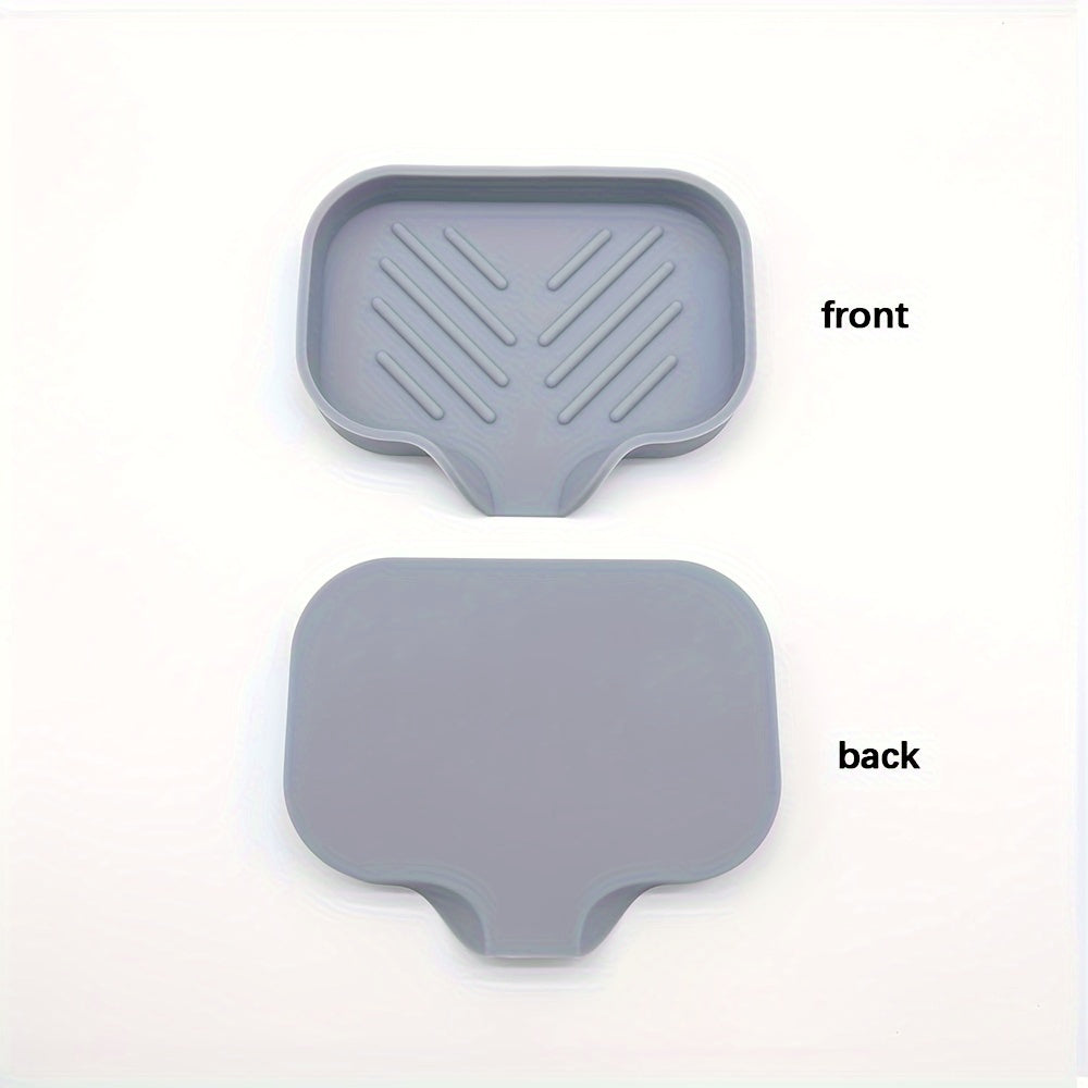 Dispensador de jabón de silicona con bandeja de drenaje automático, soporte antideslizante para esponjas y ahorrador de jabón