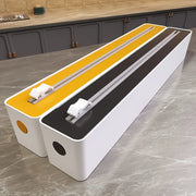 Plastic Wrap Dispenser with Reusable Fresh Wrap Machine for Kitchen Drawer Storage