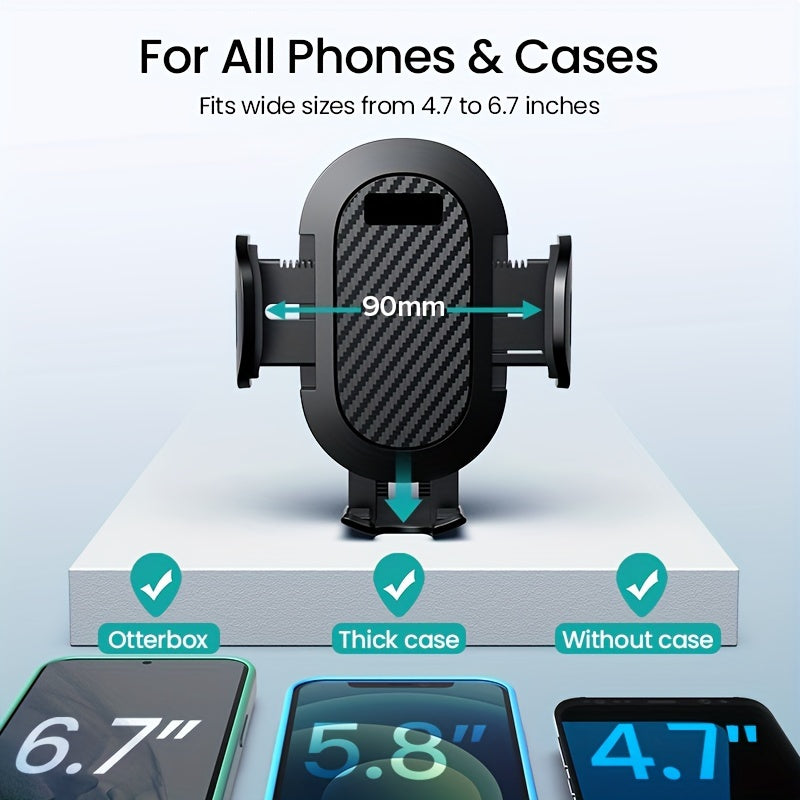 Universal avtomobil telefon uchun tutqich, tortishish kubogi bilan o'rnatish, smartfonlar uchun