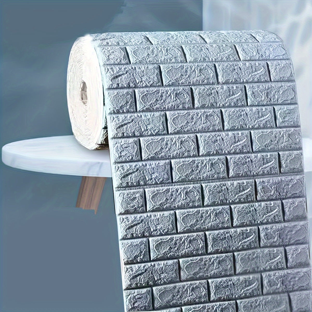 5.0m x 70cm Self-Adhesive Waterproof Brick Wallpaper Matte Finish for Kitchen Living Bathroom Decor