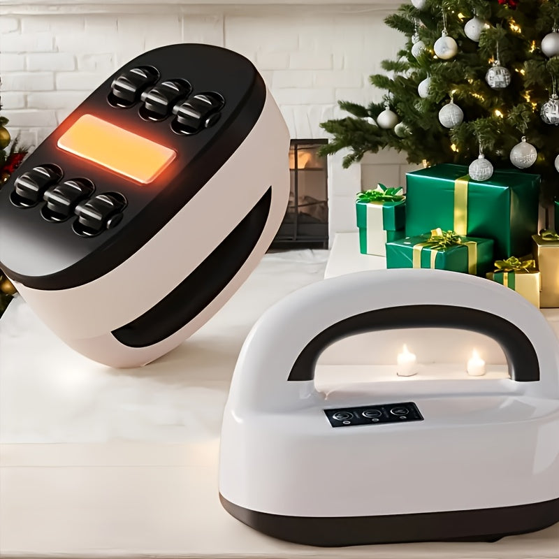 Deep Tissue Massage Device with 6 Heads Heat Compression for Abdomen Arms Shoulders Neck and Legs