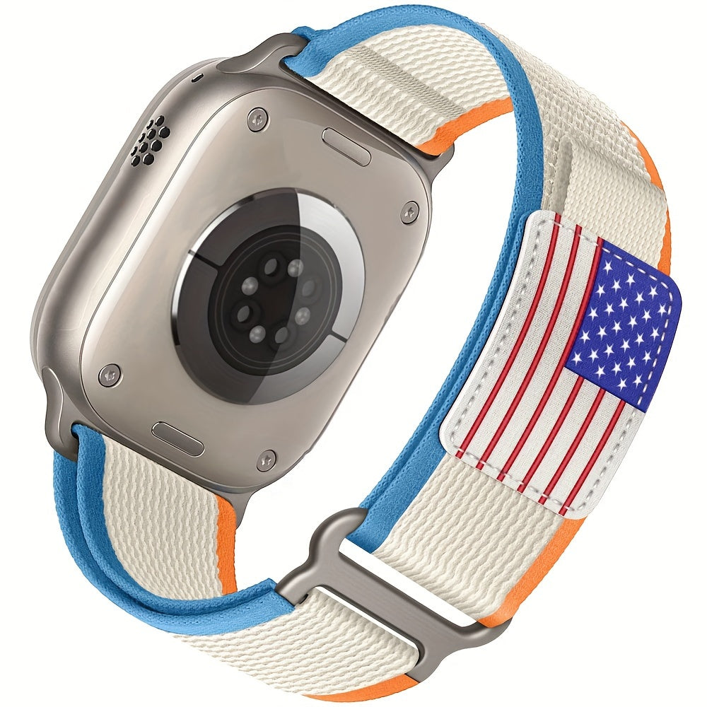 Correa de reloj de nylon de doble articulación para Apple Watch Series 1-9, banda de nylon deportivo con hebilla de metal