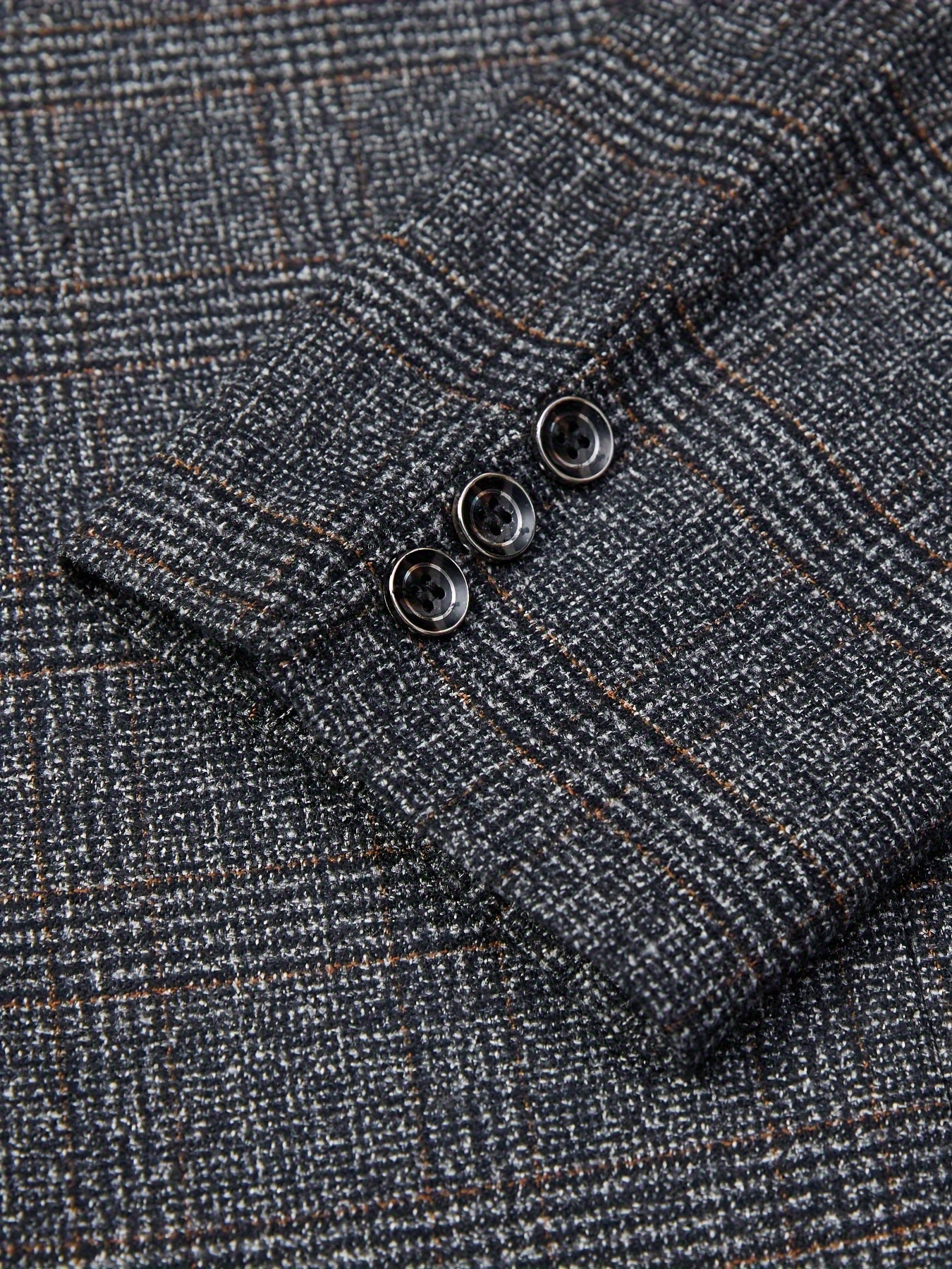 Men's Polyester Plaid Casual Blazer for Spring Fall Business Work