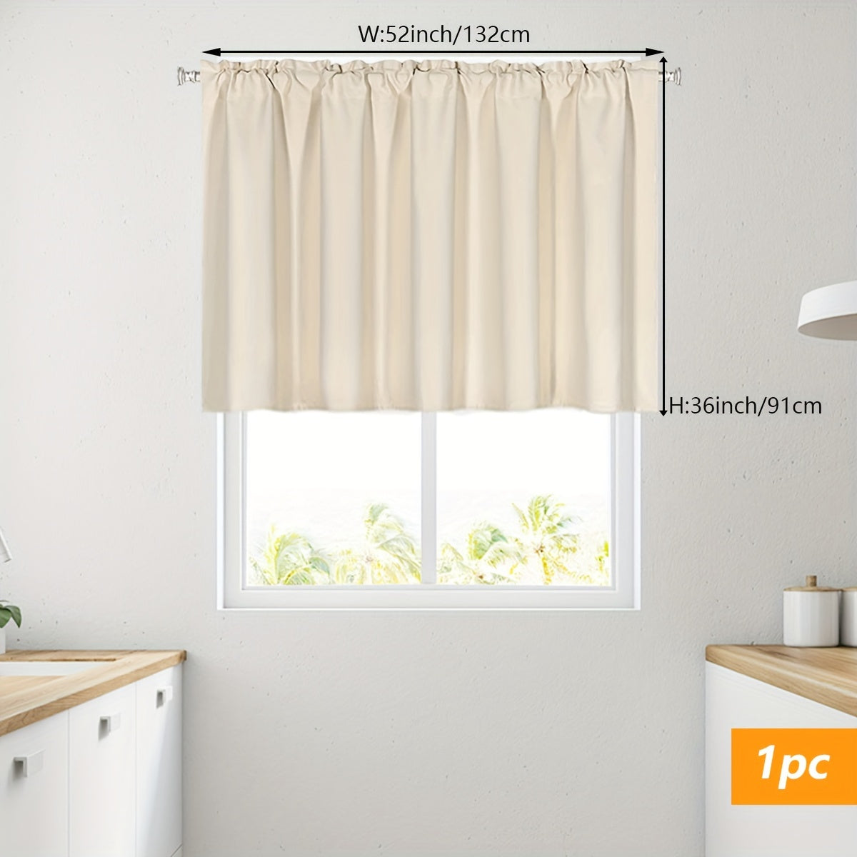 Solid Color Blackout Curtain with Rod Pocket for Privacy and Modern Style