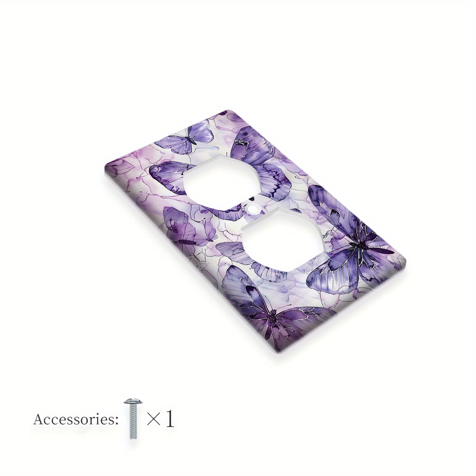 Purple Butterfly Light Switch Cover for Bathroom and Bedroom Easy to Install