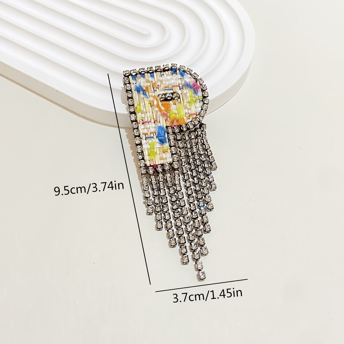 Women's Rhinestone Letter Brooch Irregular Woven Design Jewelry