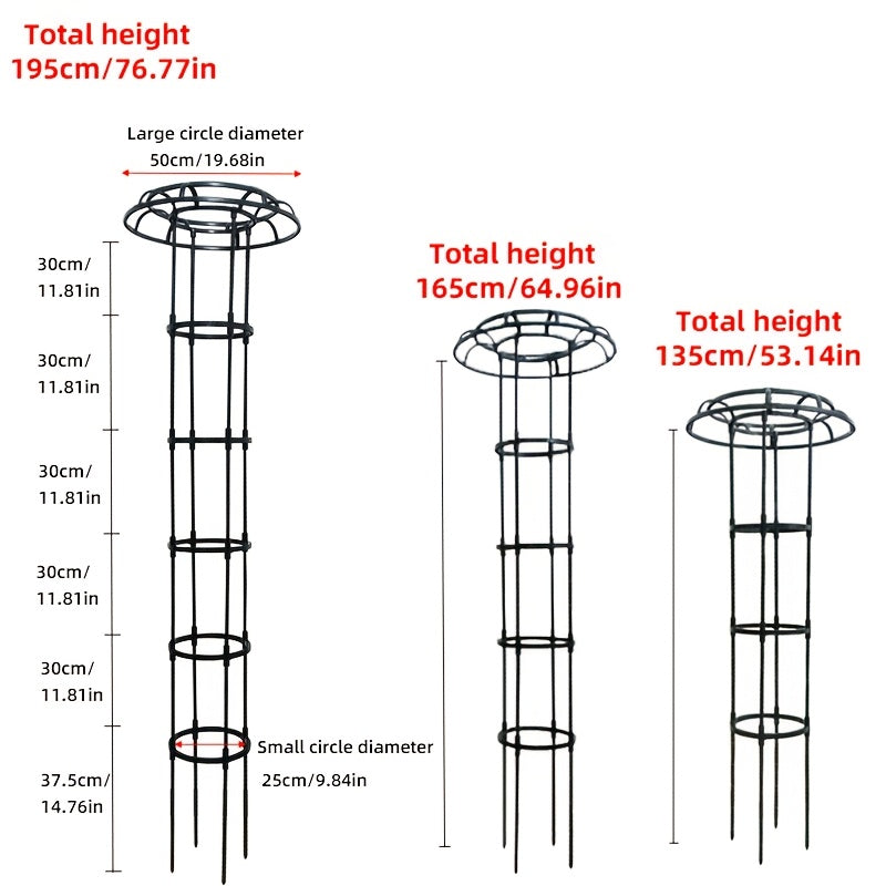 Qora metall qo‘ziqorin gullari tokchasining ko‘tariladigan uzumzorlar uchun bog‘ni qo‘llab-quvvatlash ramkasi