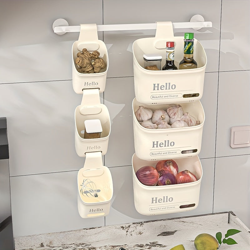 Multi-Purpose Plastic Storage Basket for Kitchen Bathroom and Home Use