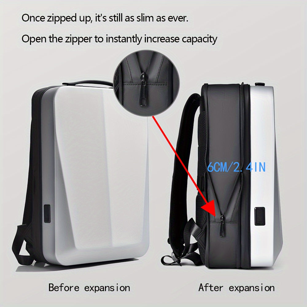 HUABUPS Katta Hajmli Noutbuk Ruksak USB Zaryadlash va Parol Qiluvchi Qopqoq bilan - Sayohat, Biznes, Maktab uchun Ideal - Mustahkam PVC, Ko'p Bo'limli Dizayn, Moslashtiriladigan Tasmalar|Ajoyib sovg'a