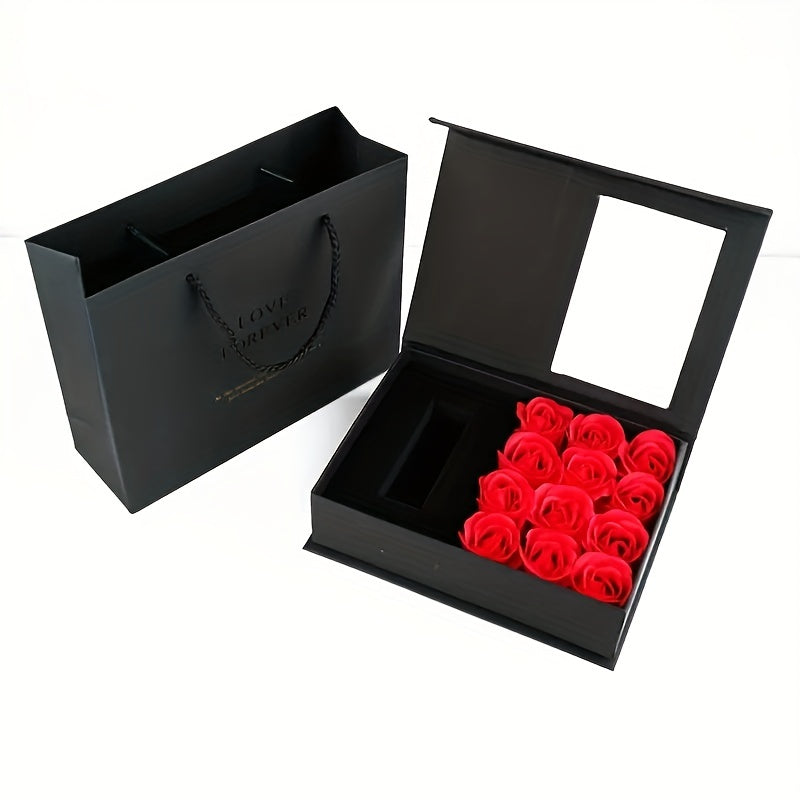 Valentine's Day Gift Box with Soap Flowers Lipstick Necklace and Party Favors