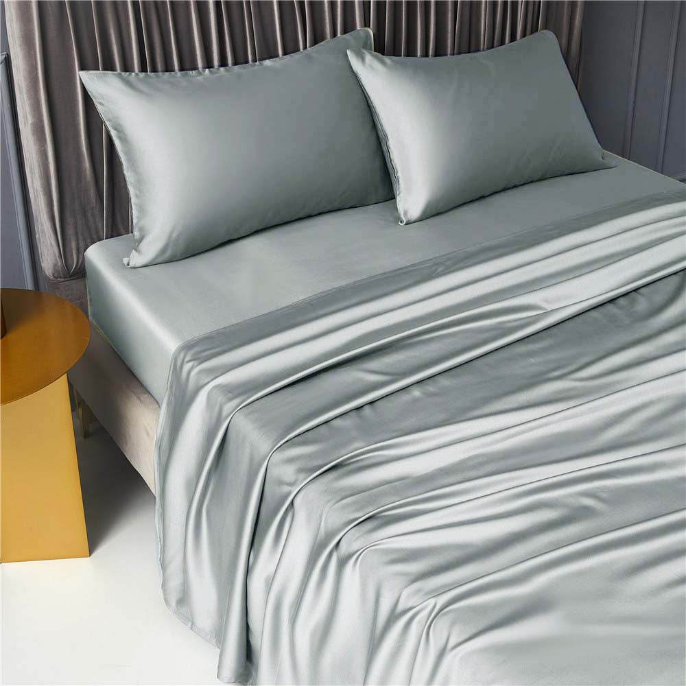 Luxuriously Soft Bamboo Fiber Bedding Set 4-Piece Hypoallergenic Machine Washable