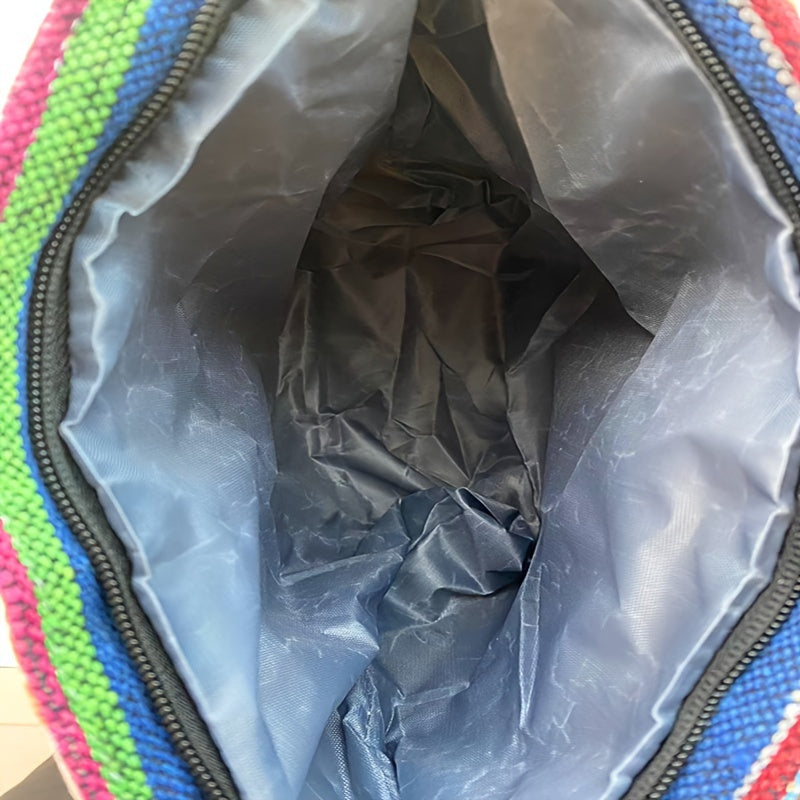 Multicolor Elephant Crossbody Bag for Women with Adjustable Strap and Zipper Closure