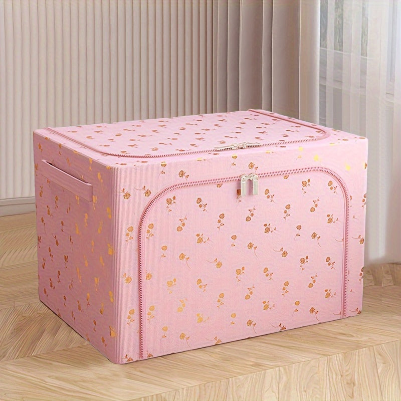 Большая емкость для хранения одежды с усиленными ручками, складной дизайн для шкафа, спальни, общежития, организации под кроватью