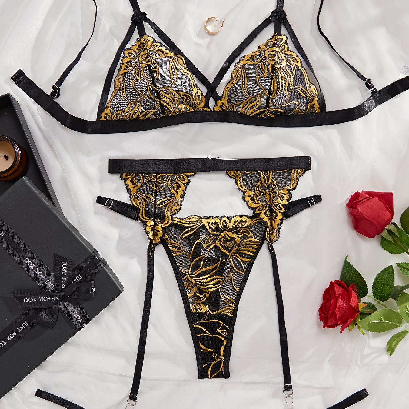 Lingerie Set Women's Lace 5-Piece Comfortable Underwear Collection