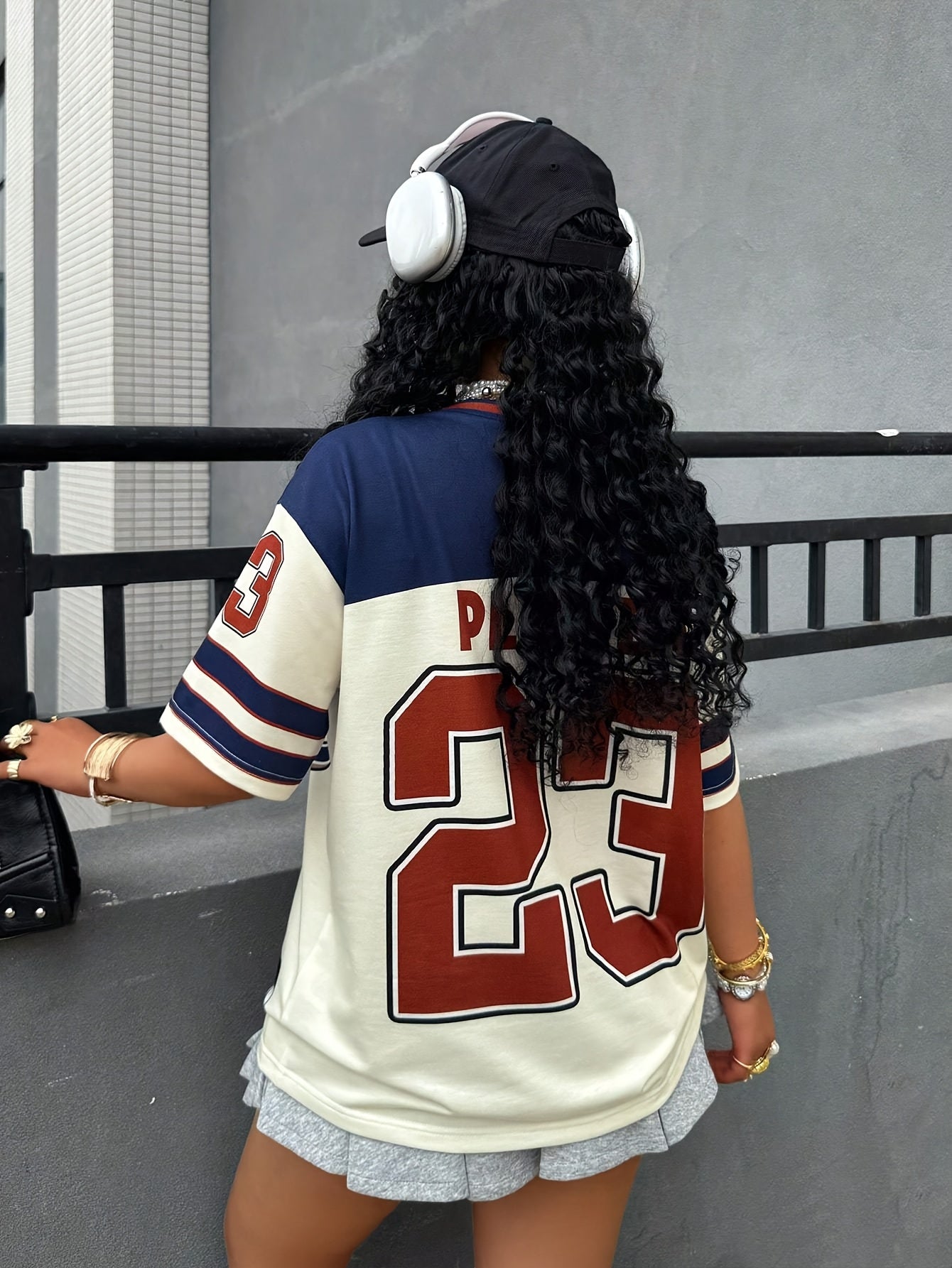 Plus Size Men's T-Shirt White Blue Casual Streetwear Slogan Numbers