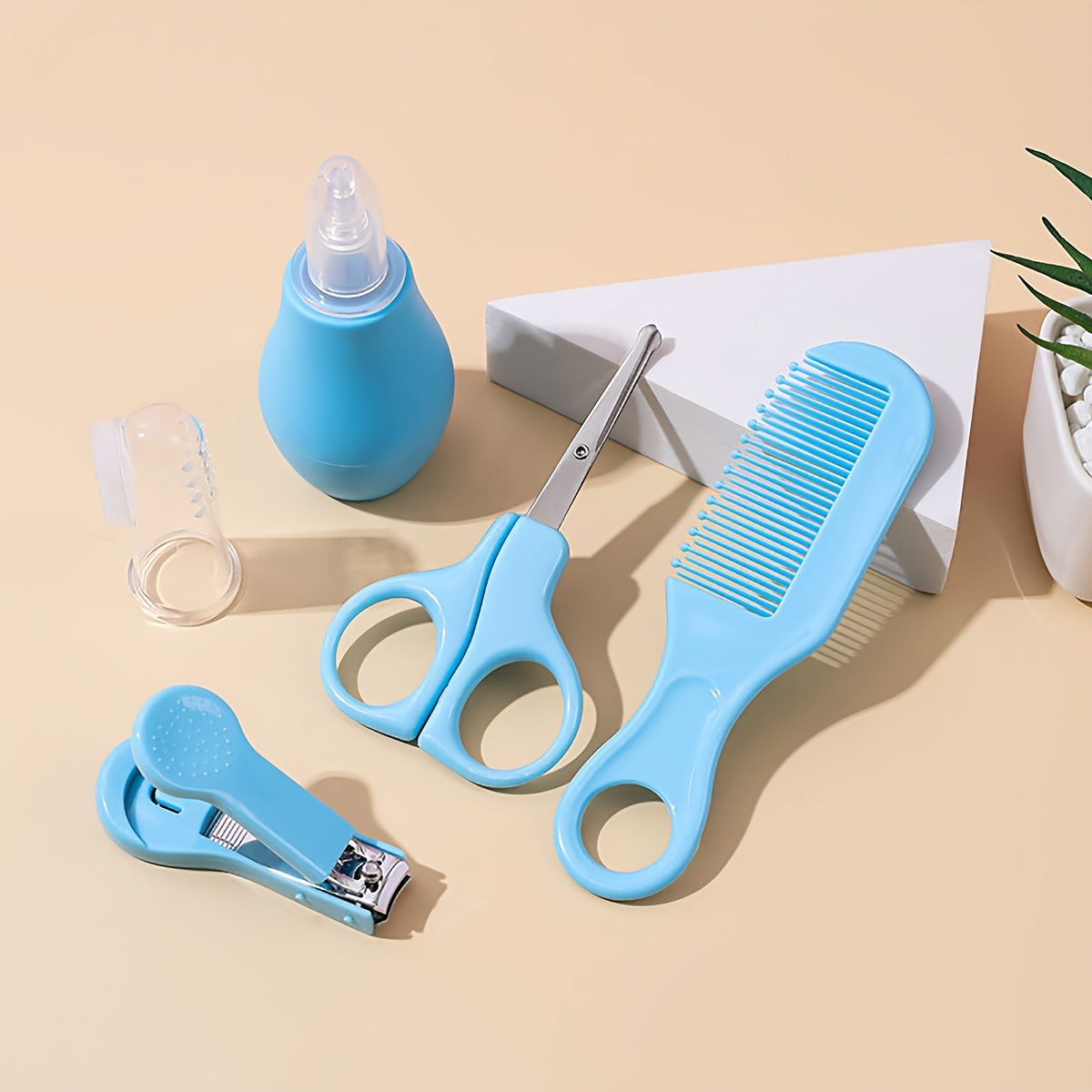 Baby Care Set 5 Pieces for 3 Years Plus with Nasal Aspirator Nail Clippers and Comb