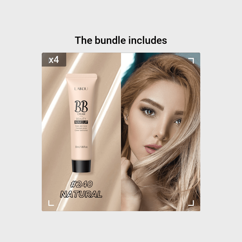 Women Waterproof BB Cream Concealer Full Coverage Makeup Foundation 30ml