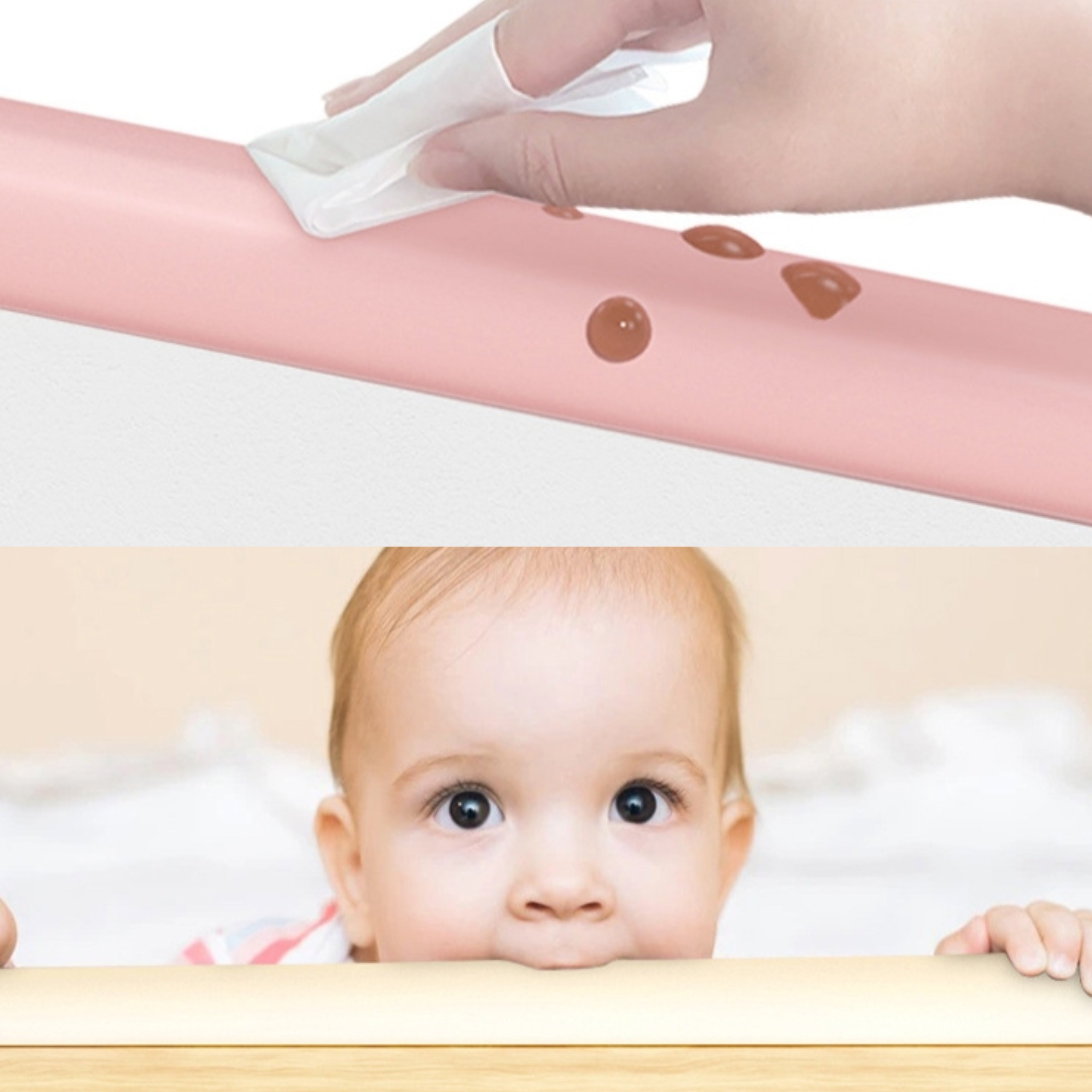 L-shakldagi zarba oldini olish himoyasining o'lchovlari va qalinligini, burchak himoya lentasini va stol qirrasining zarba oldini olish lentasini oshiring.