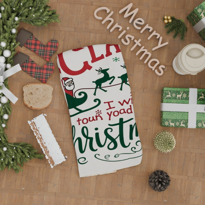 Festive Christmas Kitchen Towel 18x66cm Soft Holiday Decor