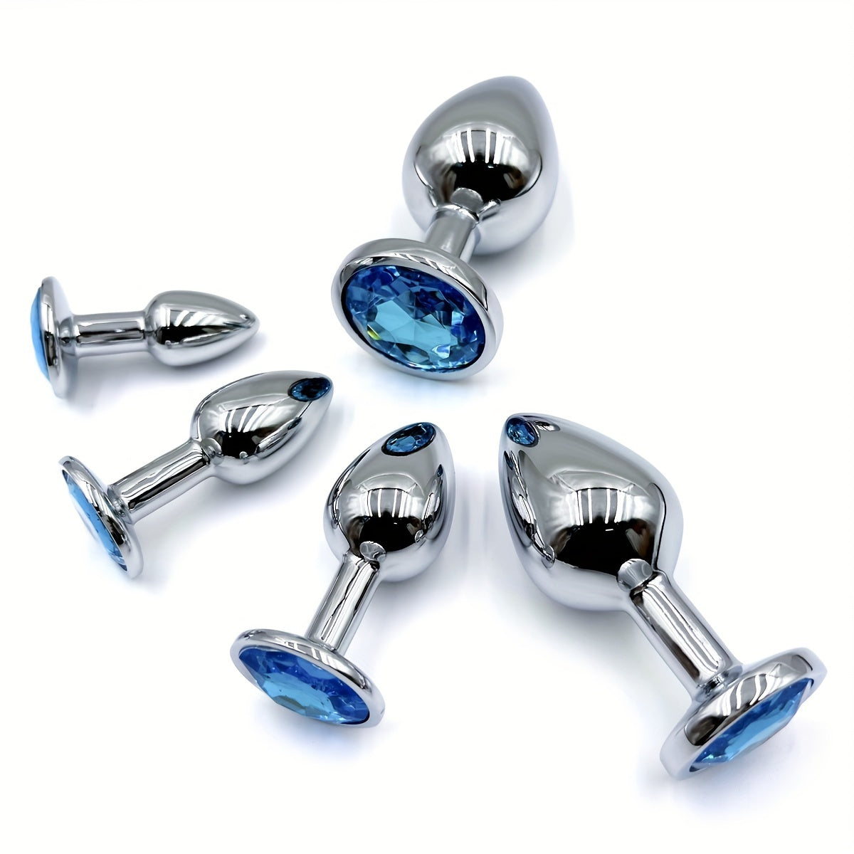 Adult Metal Anal Plug Set 5 Sizes G-Spot Massage Butt Plug Sexual Wellness
