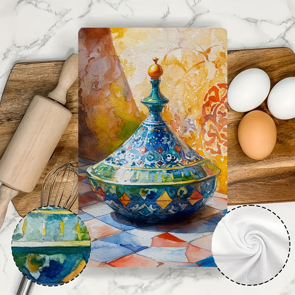 Two Pieces Kitchen Towels Ultra Soft Absorbent 16x24 Inches Holiday Decor