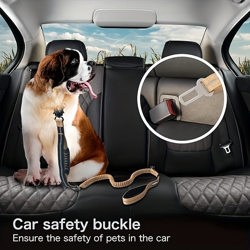 Durable Tactical Dog Leash with Quick Release Carabiner Reflective Nylon for Medium to Large Dogs