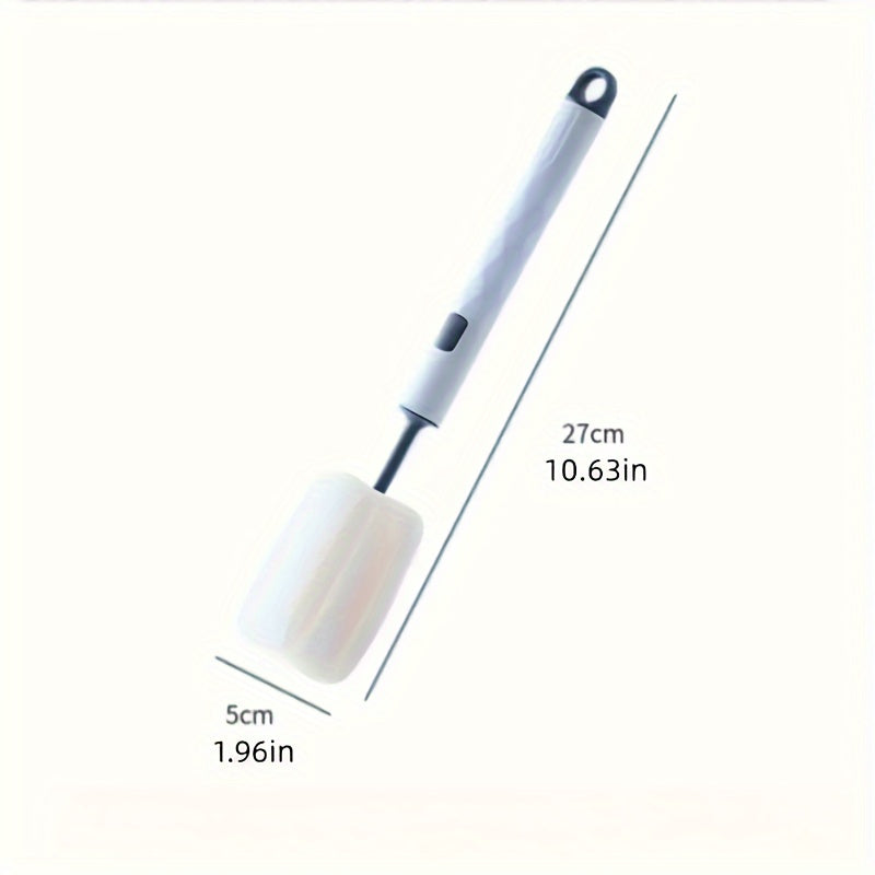Long-Handle Sponge Cleaning Brush with Detachable Cup and Bottle Brush