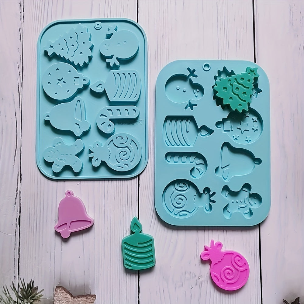 Christmas Silicone Cookie Mold 8 Cavities for Cakes Chocolates Biscuits and Candies