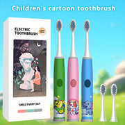 Детская электрическая зубная щетка для детей 3-15 лет, работает на батарейках, 3 цвета, мягкая для зубов