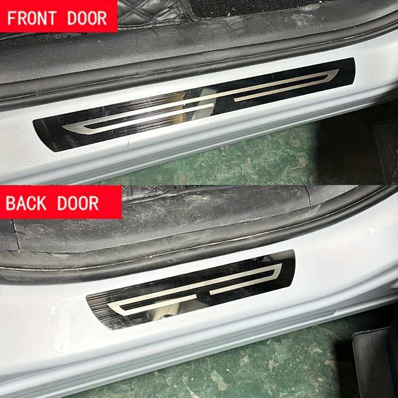Universal Stainless Steel Interior Door Sills Protective Strips for Cars