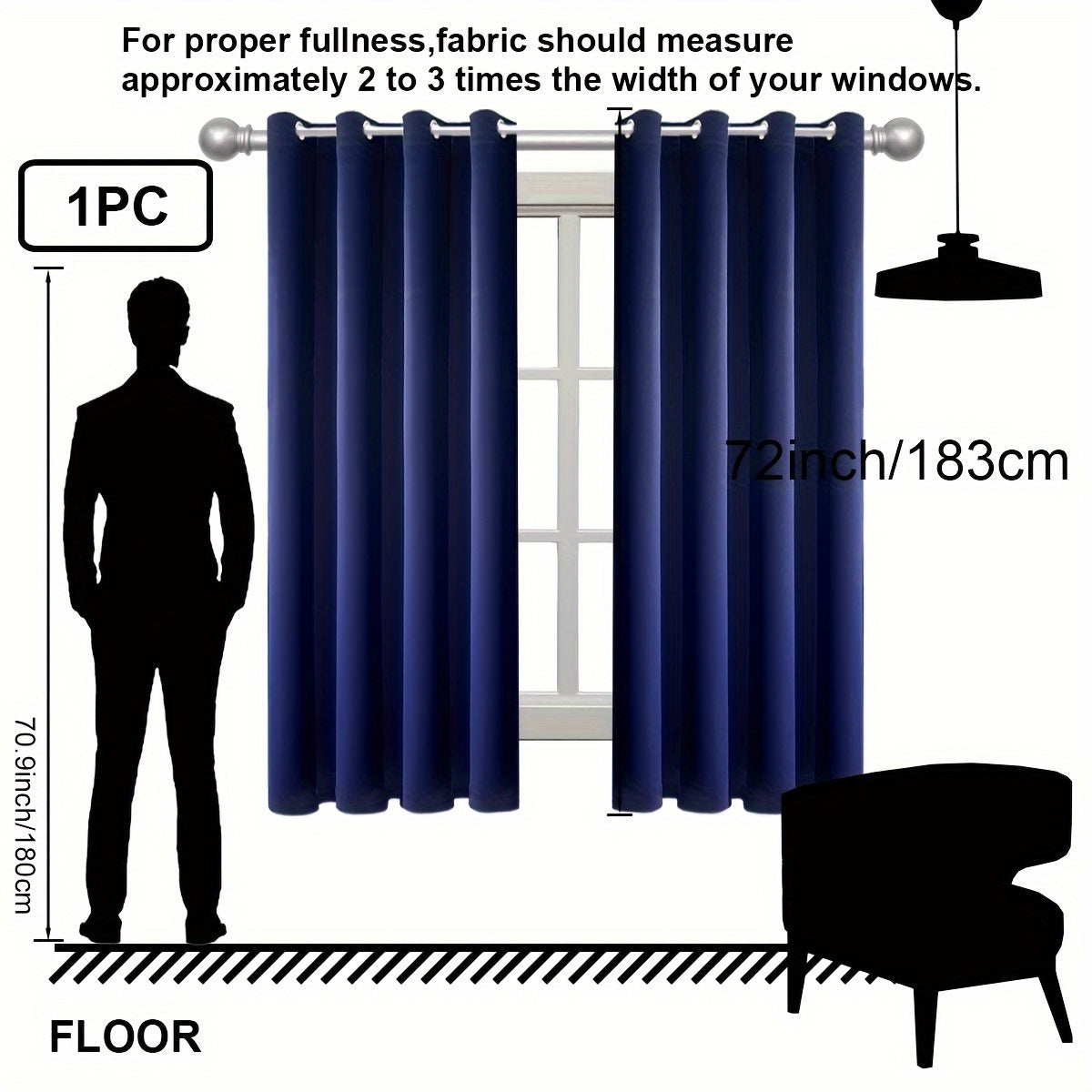 Insulation Blackout Circle Curtains for Bedrooms and Living Rooms Noise Blocker