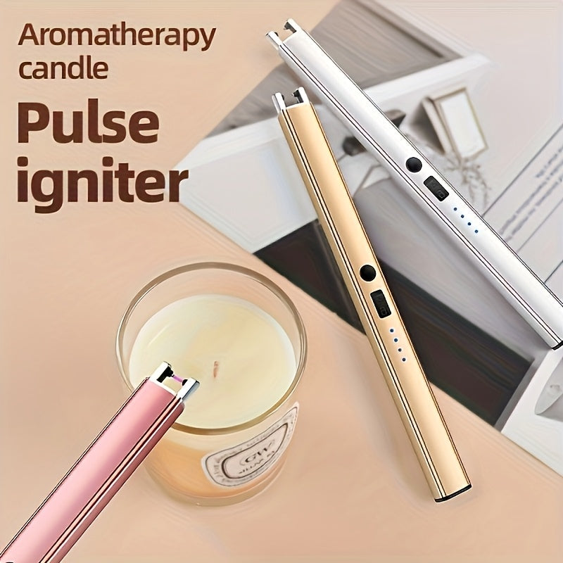 Rechargeable Metal Windproof Candle and BBQ Lighter with Safety Switch